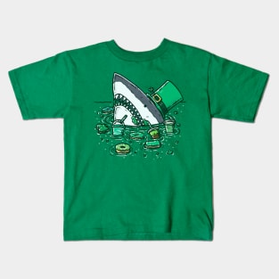 St Patricks Day Sweets Shark Kids T-Shirt